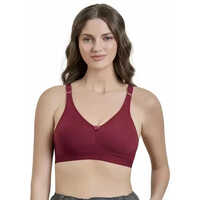 Ladies Non Padded Bra Comfy Bra - Cotton Fabric, Different Sizes, Maroon Color | Soft, Elegant Plain Design For Everyday Comfort