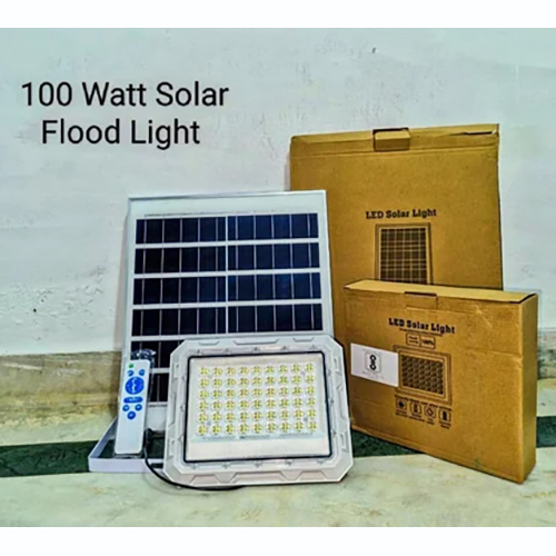 100W Solar Flood Light - Material: Plastic