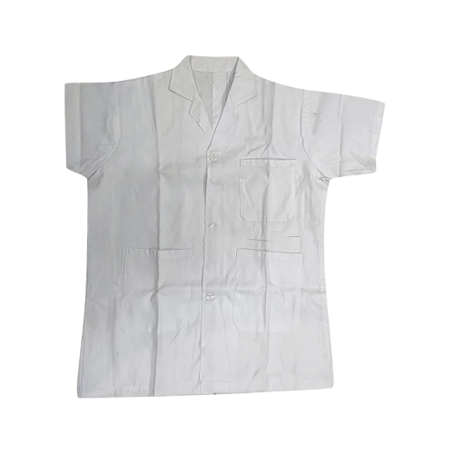 Half Sleeve Lab Coat - Color: White