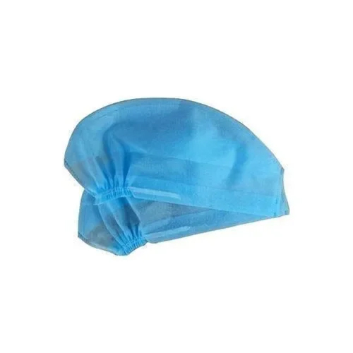 Disposable Surgeon Cap - Non-Woven Material, Circular Shape, Blue Color | Lightweight, Disposable, Hygienic Solution for Medical Professionals