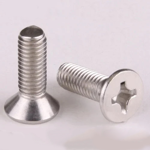 Unc - Unf Countersunk Philips Machine Screw - Stainless Steel, Sizes 1-64 to 3/8 Inch, Silver with Zinc Plating, Round Head, Electronic Fastener