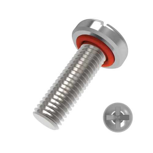 Pan Flat Head Waterproof Leak Proof Screw - Metal, Sizes As Per Requirement, Silver Color, Round Head Shape, Zinc Plating Finish, Polished Surface Treatment
