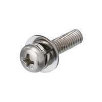 Sems Hex Philips Screw With Attached Plain And Spring Washer - Stainless Steel, M2-m10, 10mm-50mm Length, Silver Color | High Quality Fastening Solution