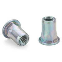 Aefh Aethh Aecr Aeck Flat Head Semihex Body Hex Counterbore Insert - Stainless Steel, 30mm Diameter, Silver Color | Round Head, Zinc Plated Surface Finish