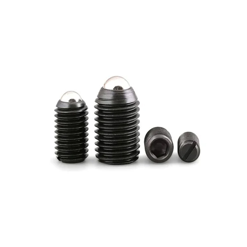 GN614 M3 3-8-16 Slot Drive Ball Locking Spring Plunger Smooth Pin Nose Ball Plunger With Collar