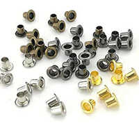 Metal Eyelets and Tubular Rivets - Metal Material, M2-M10 Size, Silver Color | Easy to Use, Round Shape, Ideal for Fabrics and Leather
