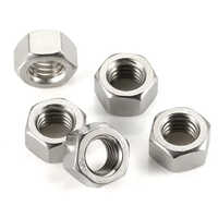 Stainless Steel DIN 934 Hex Nuts - SS304 Material, Standard Size 3mm , Polished Silver Surface Finish