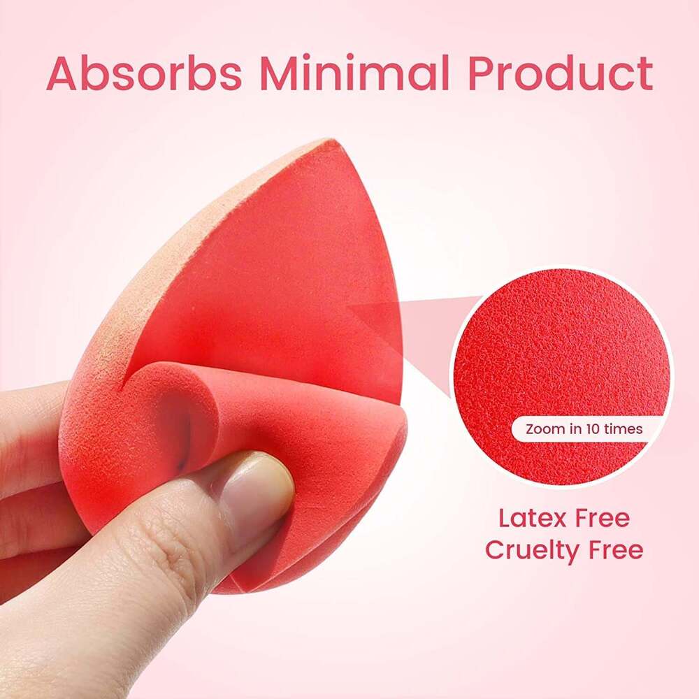 Makeup Sponge - Non-latex, 9x5x5 Cm | Soft Feel, Exceptional Elasticity, Dual-use For Flawless Blending, Vegan, Cruelty-free