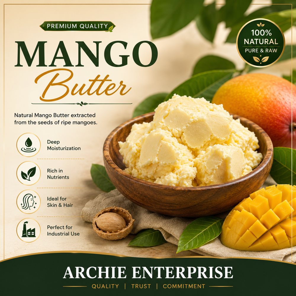 Mango Butter - Solid Butter, Soft White | 100% Natural, Deeply Moisturizing, Versatile For Skincare, Candle Making, Diy Projects