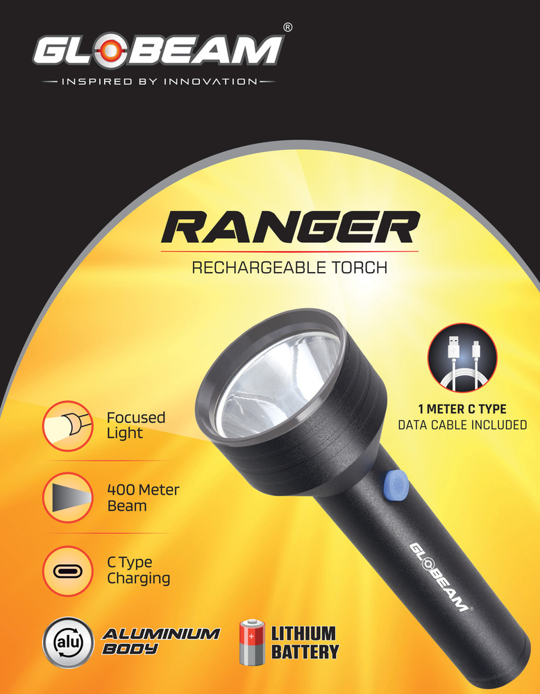 Globeam Ranger Rechargeable Lithium Torch
