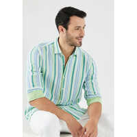 Mens Striped Shirt - Cotton Fabric, Available In Sizes S-xl, Various Colors | Modern Design, Stylish Print Pattern, Breathable, Washable