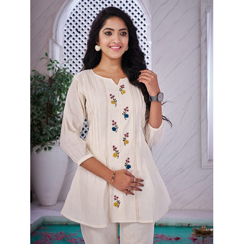 Ladies Stylish Khadi Cotton Kurti - Color: Different Available