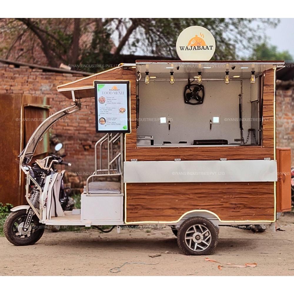E Rickshaw Food Cart - Color: Red