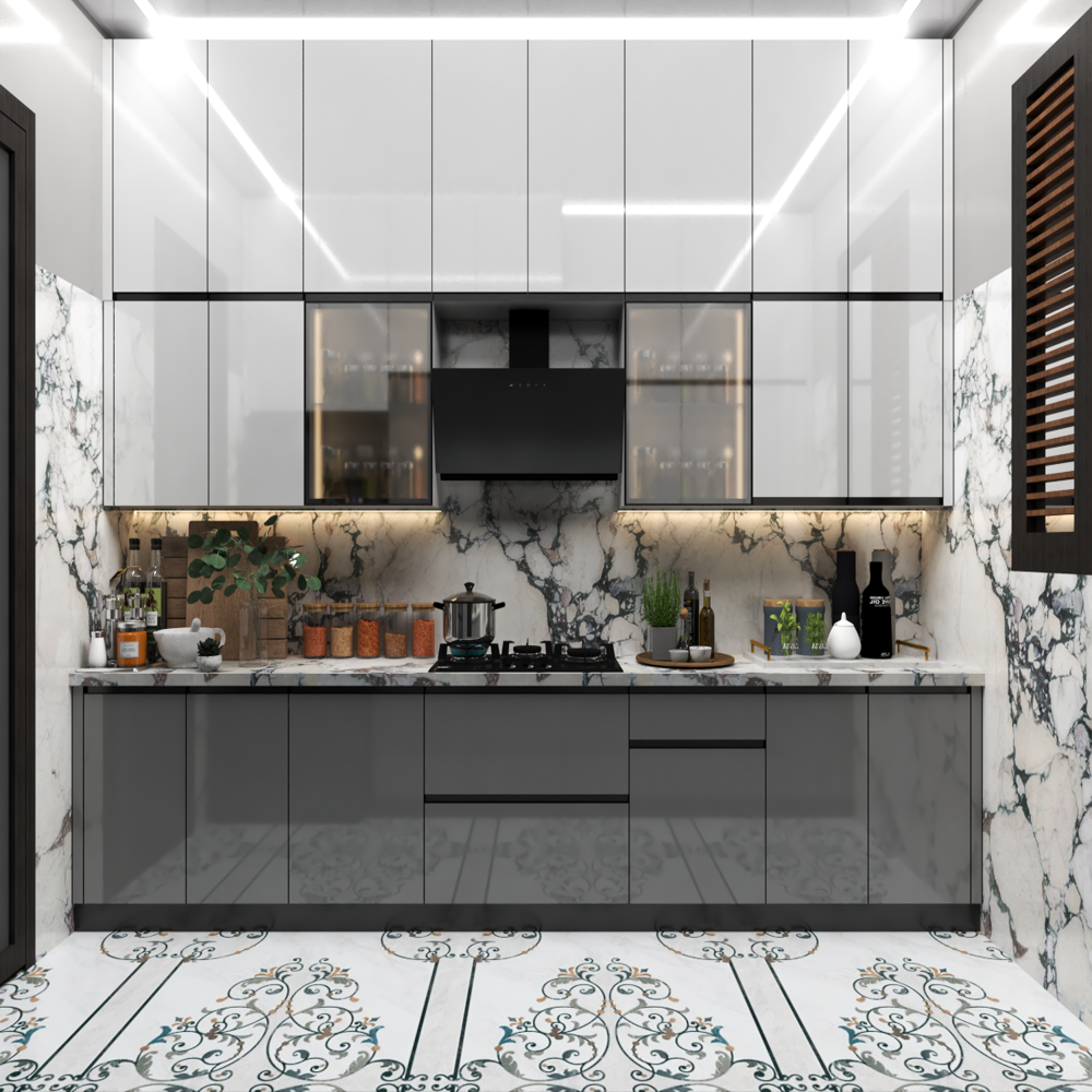 Stainless Steel Kitchen Wardrobe - Standard & Customized Specs | Grey/white Finish Sound-deadening Insulation Premium Quality