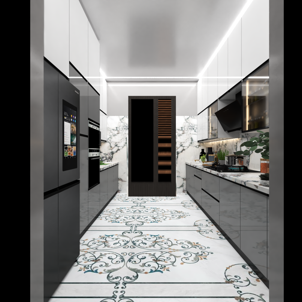 Stainless Steel Kitchen Wardrobe - Standard & Customized Specs | Grey/white Finish Sound-deadening Insulation Premium Quality