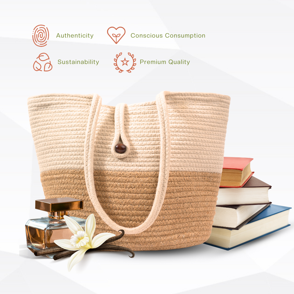 Coastal Chic Tote Bag - Color: Beige