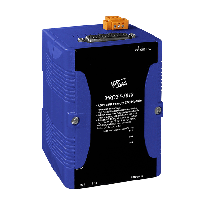 Profi-5018/s - Plastic, 91x130x52 Mm | Blue, 10-channel Thermocouple Input With High Voltage Protection, Dp-v0 Protocol, 3.5w Power, -25 To +75â°c Operating Temperature, 1 Year Warranty