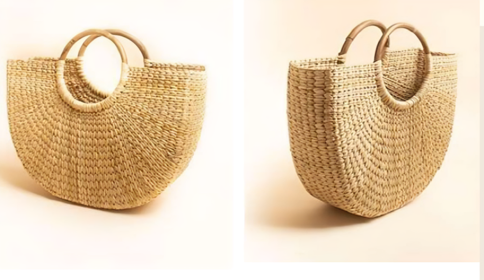 SEAGRASS BAG WITH RING HANDLES