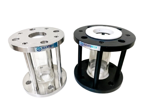 Full View Sight Glass - MS, SS304, SS316, 100mm to 250mm | Flange End, Tri Clover, SMS Union, Up to 6 Kg/cm2, Visualization of Liquid and Gas Flow