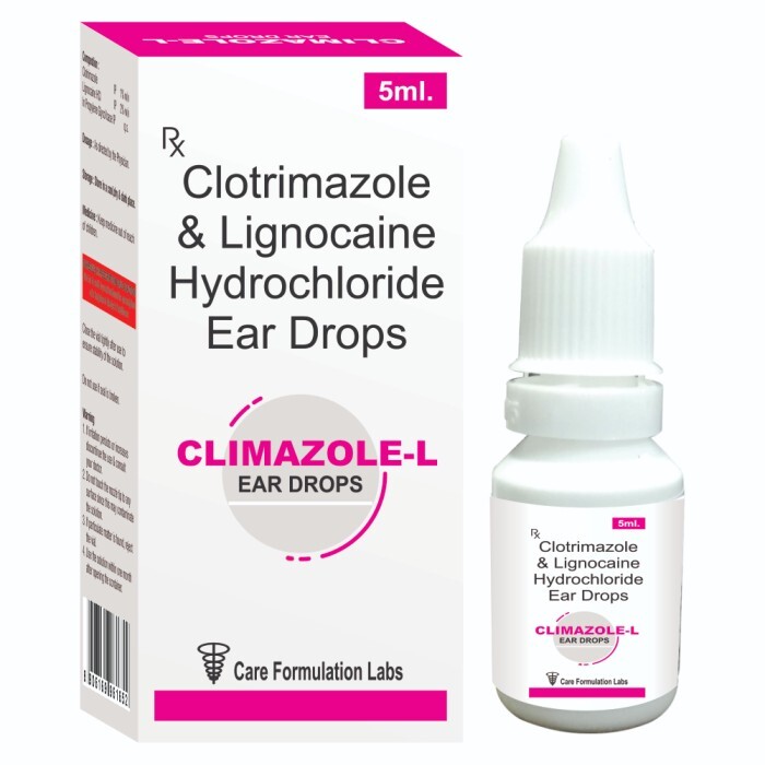 Clotrimazole + Lignocaine HCI +Propylene Glycol Ear Drops