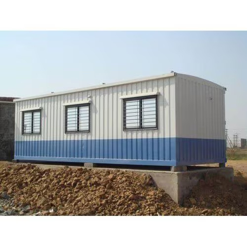 Commercial Ms Portable Office Cabin - Color: White And Blue