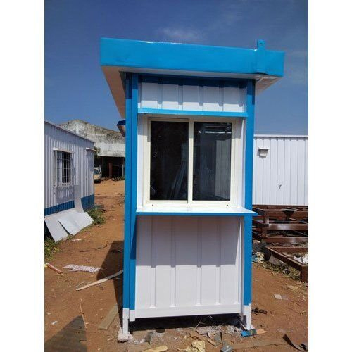MS Portable Security Cabin - Steel Material, Custom Sizes, White and Blue Color | Durable, Secure, and Portable Solution for Personnel Safety