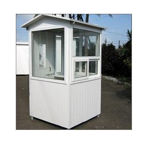 Portable Movable Security Cabin - Color: White