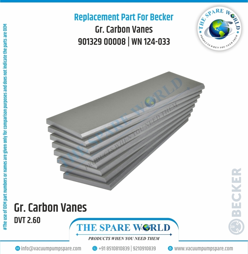 Vane Set For Becker Vacuum Pump - Graphite, 100x40x4 Mm, Grey | Ek-60, 4 Vanes/set, 400g