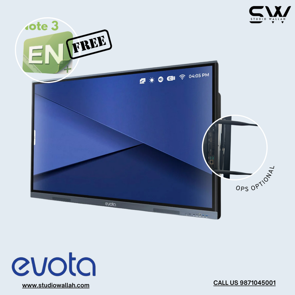 Evota Android 14 Google Edla-certified Interactive Flat Panel 86 Inch - Color: Black