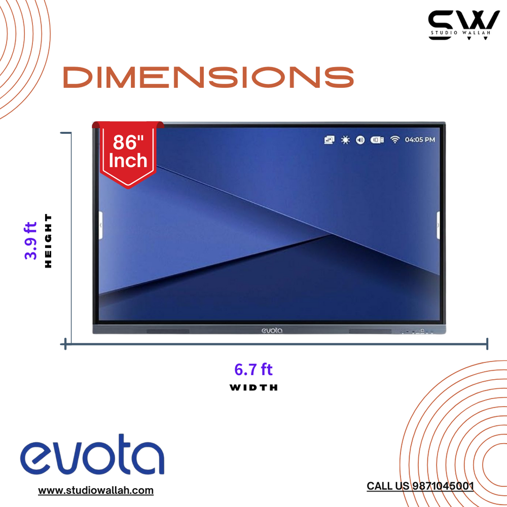 Evota Android 14 Google Edla-Certified Interactive Flat Panel 86 Inch