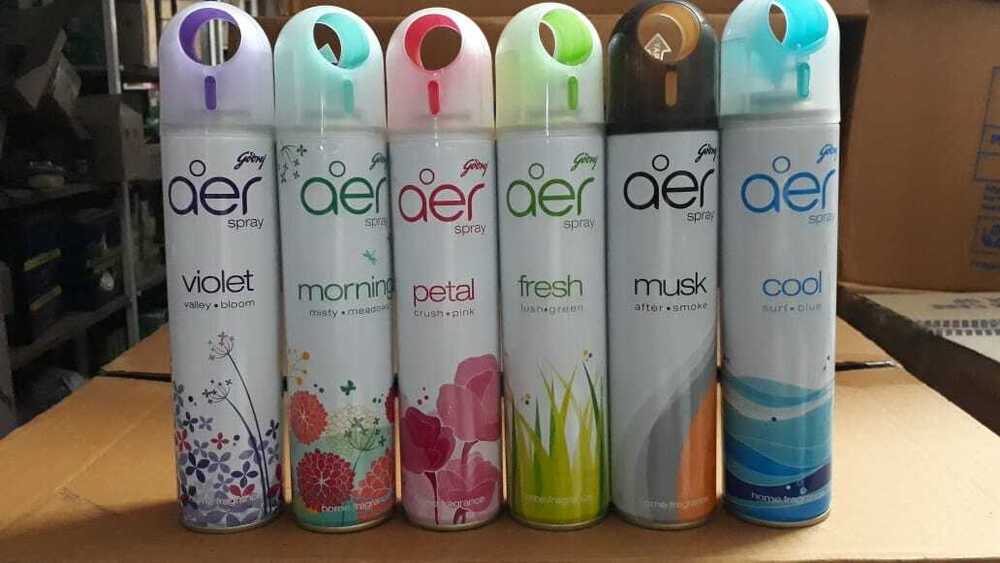 Godrej Aer Perfume Spray - Air Freshener, 220 Grams, Pink/blue/lemon | Bergamot & Gardenia Fragrance, Long Lasting, Easy To Use
