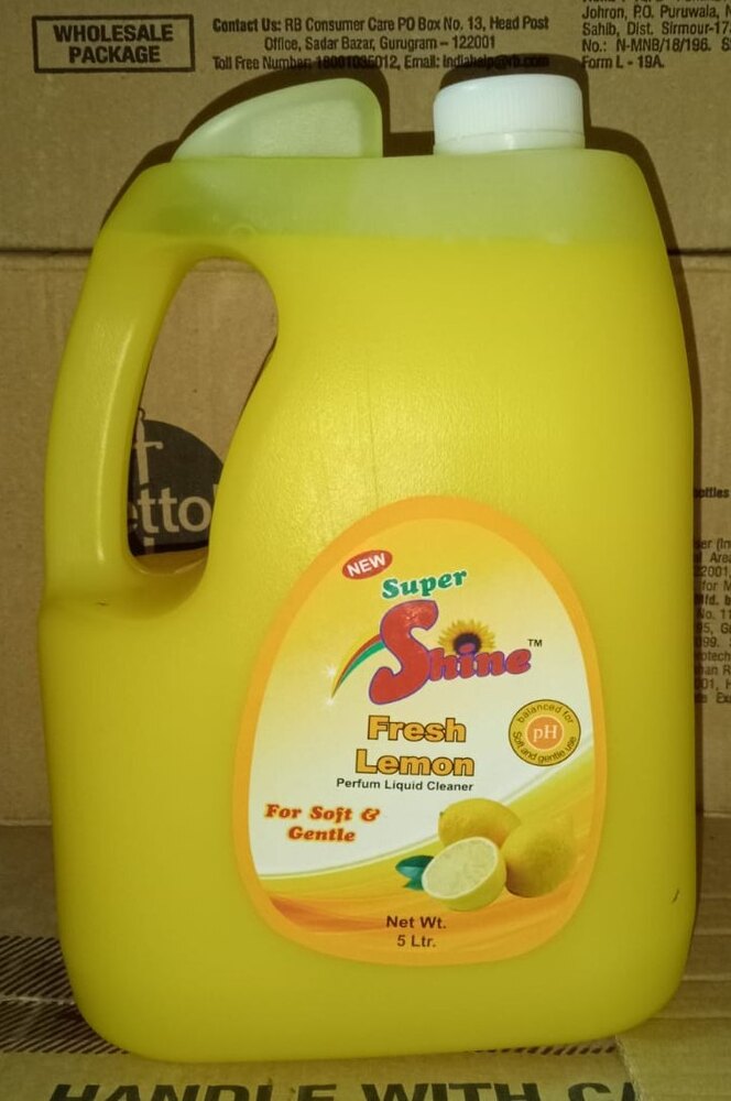 Super Shine Hand Wash 5ltr - Liquid Cleaner For All Floor Types, Lemon Blossom Fragrance | Non-harsh Chemicals, Direct Use, Pink, White, Green, Yellow