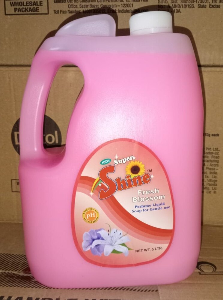 Super Shine Hand Wash 5ltr - Liquid Cleaner For All Floor Types, Lemon Blossom Fragrance | Non-harsh Chemicals, Direct Use, Pink, White, Green, Yellow