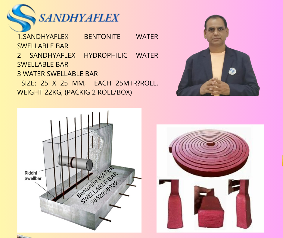 Bentonite Water Swellable  Bar 25x25