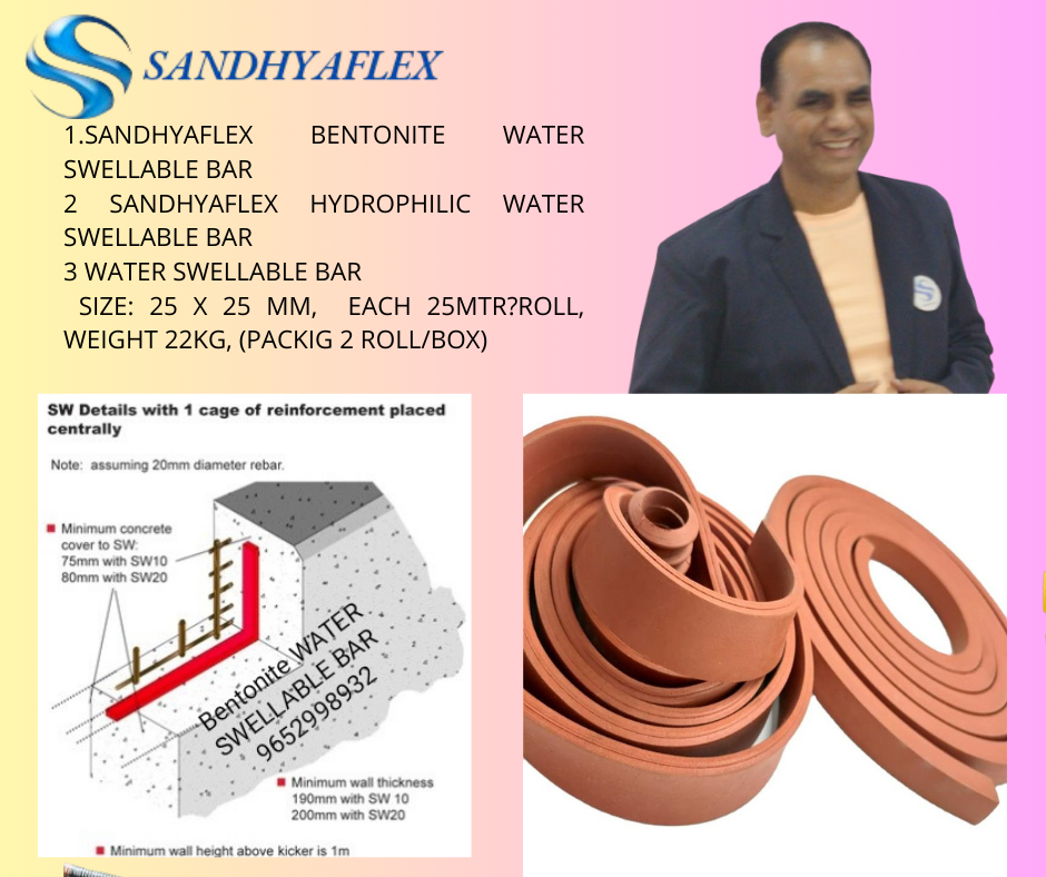 Bentonite Water Swellable  Bar 25x25