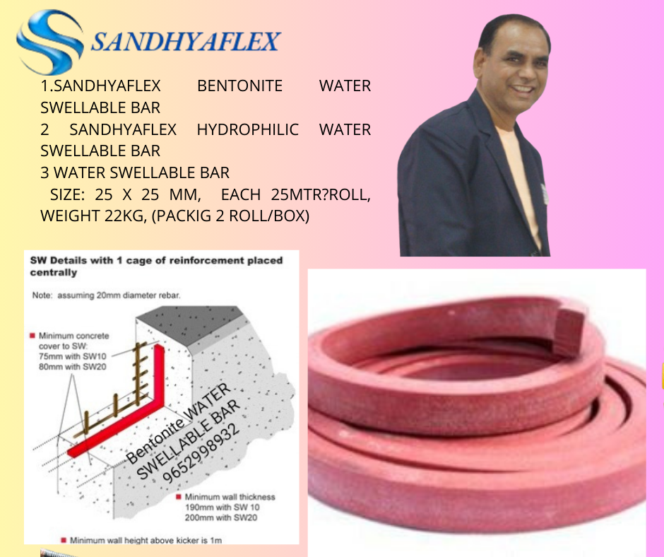 Bentonite Water Swellable  Bar 25x25