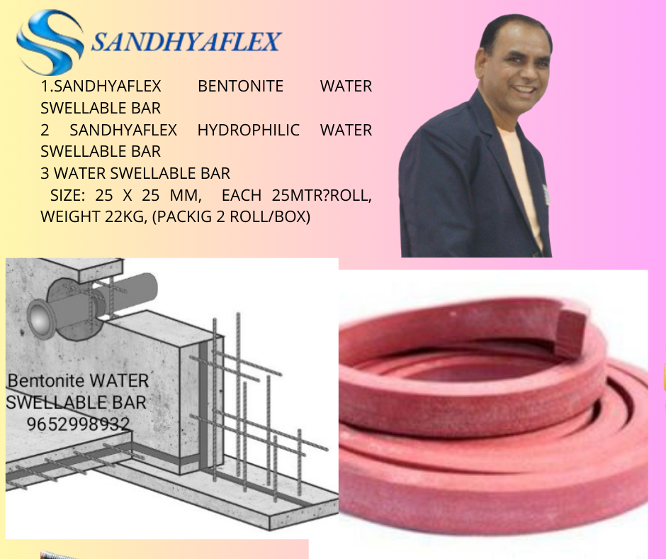 Bentonite Water Swellable  Bar 25x25