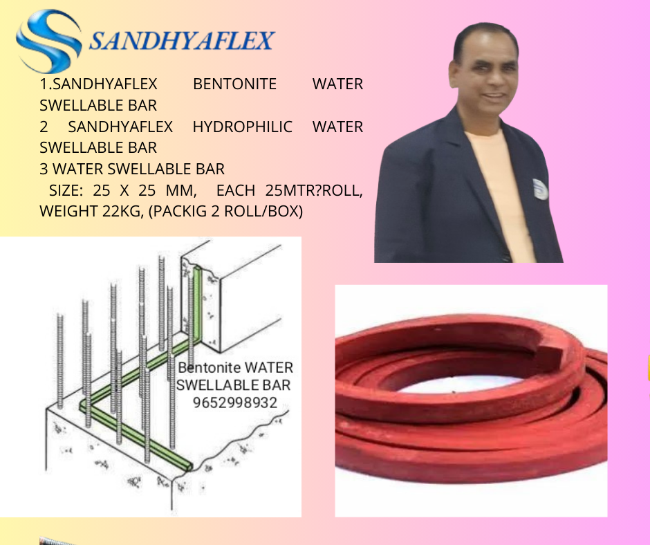 Bentonite Water Swellable  Bar 25x25