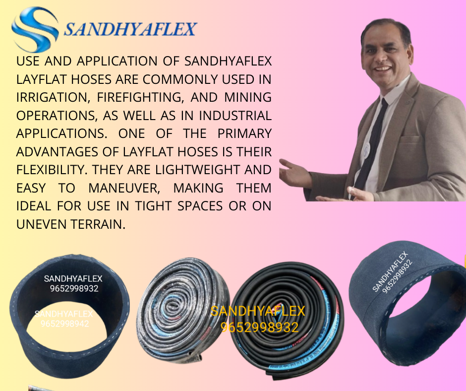 Lay Flat Rubber Hose - Color: Black