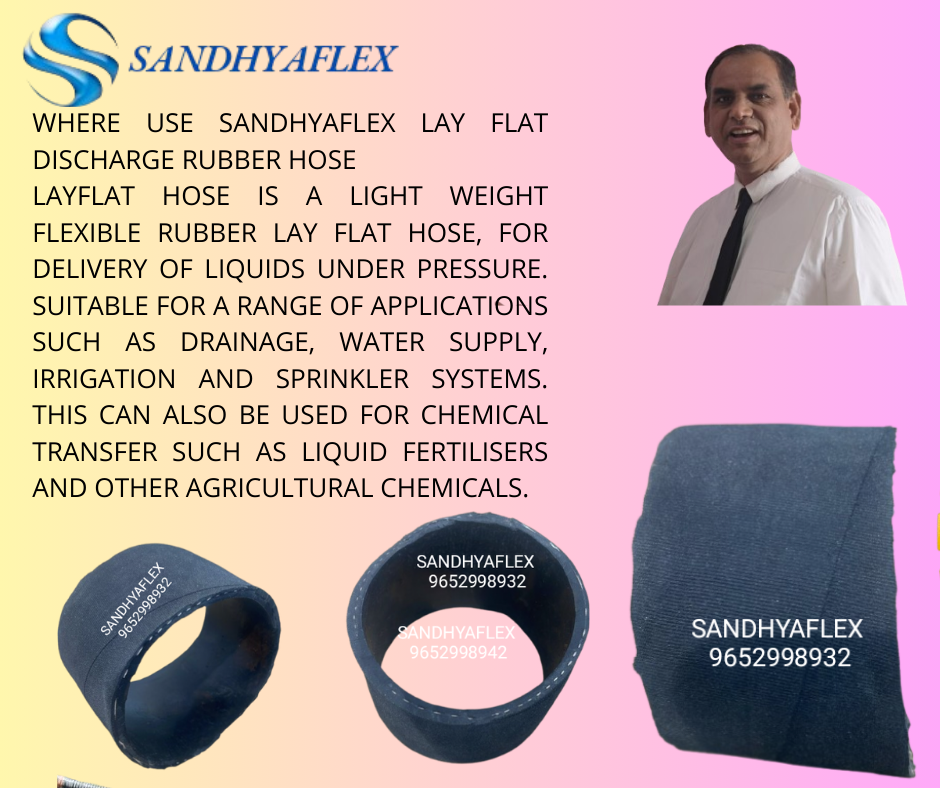 Lay Flat Rubber Hose - Color: Black
