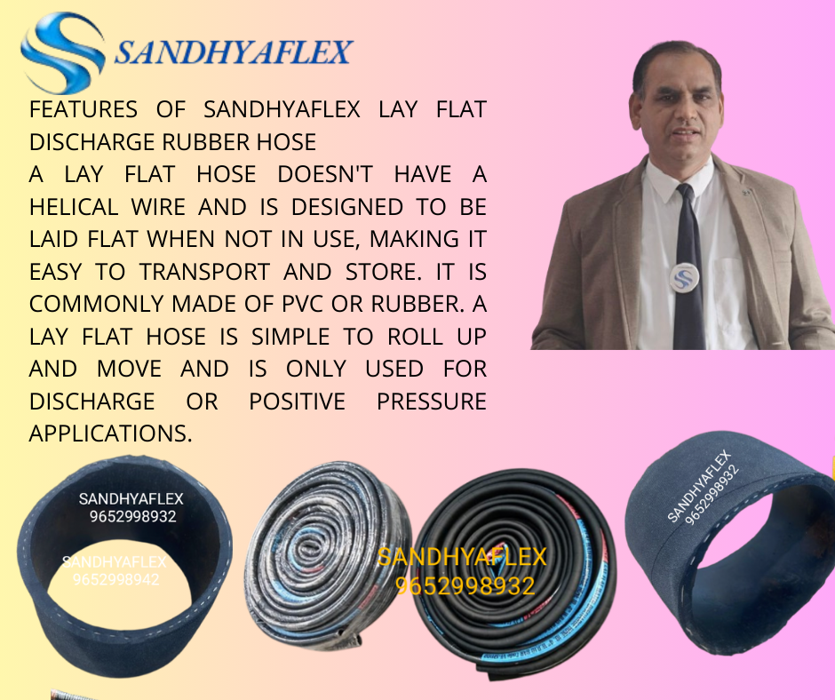 Lay Flat Rubber Hose - Color: Black