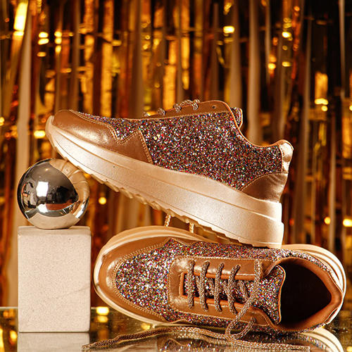 Sparkling Copper Sneakers