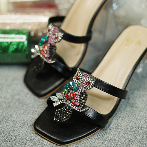 Owl Patch Glass Heels Sandal