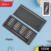 Precision Screwdriver Set - Steel Bits, 24 X 7 X 2 Cm, Black | Magnetic Handle, Ergonomic Design, Compact Storage Case, 1 Year Warranty
