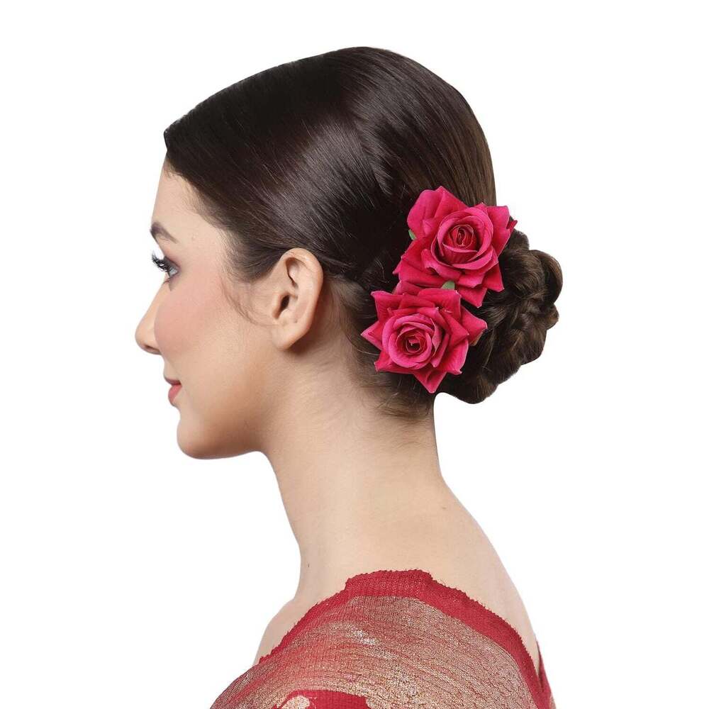 Colourful Flowing Flower Hair Pins