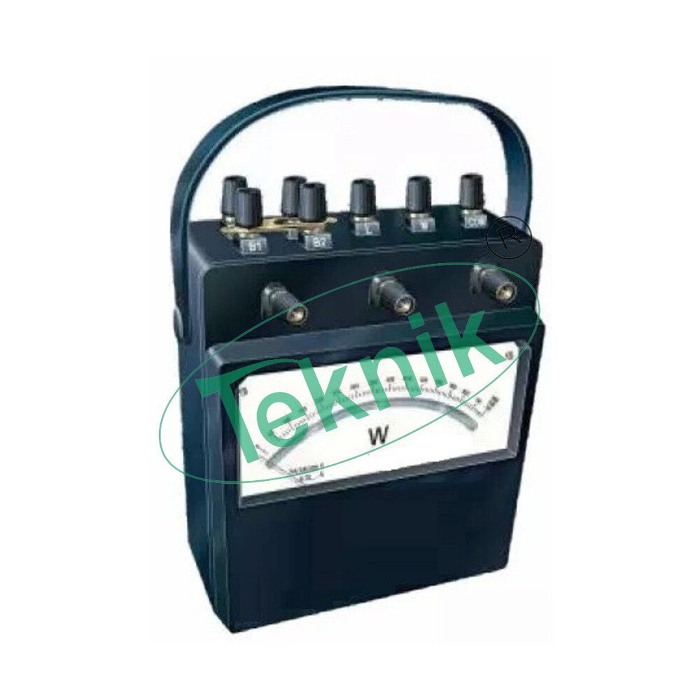 Single Range Single Phase Dynamometer Type Portable Wattmeter (U.p.f Type) - 5a X 250v Current Coil, 250v Potential Coil | Single Range Single Phase Measurement