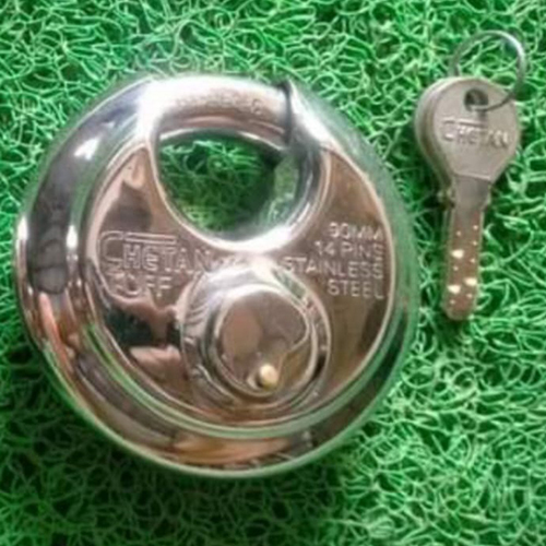 90 Mm Ss Disk Lock - Color: Silver