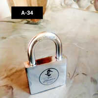 67 Mm Solid Body Cylindrical Lock - Iron Material, 67 Mm Size, Polished Silver Finish | Square Shape, Easy Installation, Reliable Security