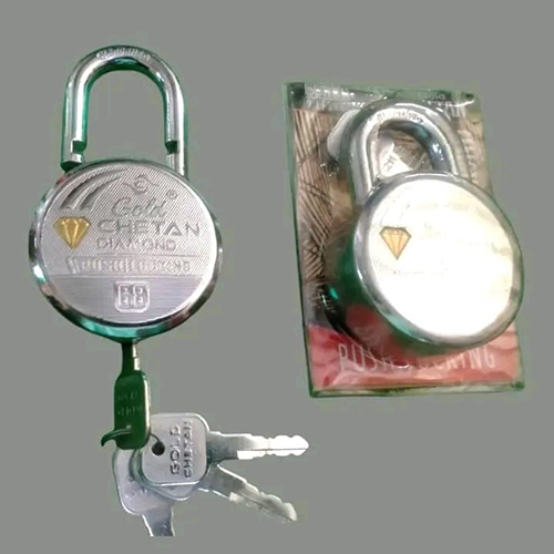 68 Mm Cylindrical Push Lock - Color: Silver