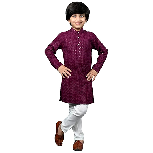 Lakhnavi Chikan Sequence Kurta